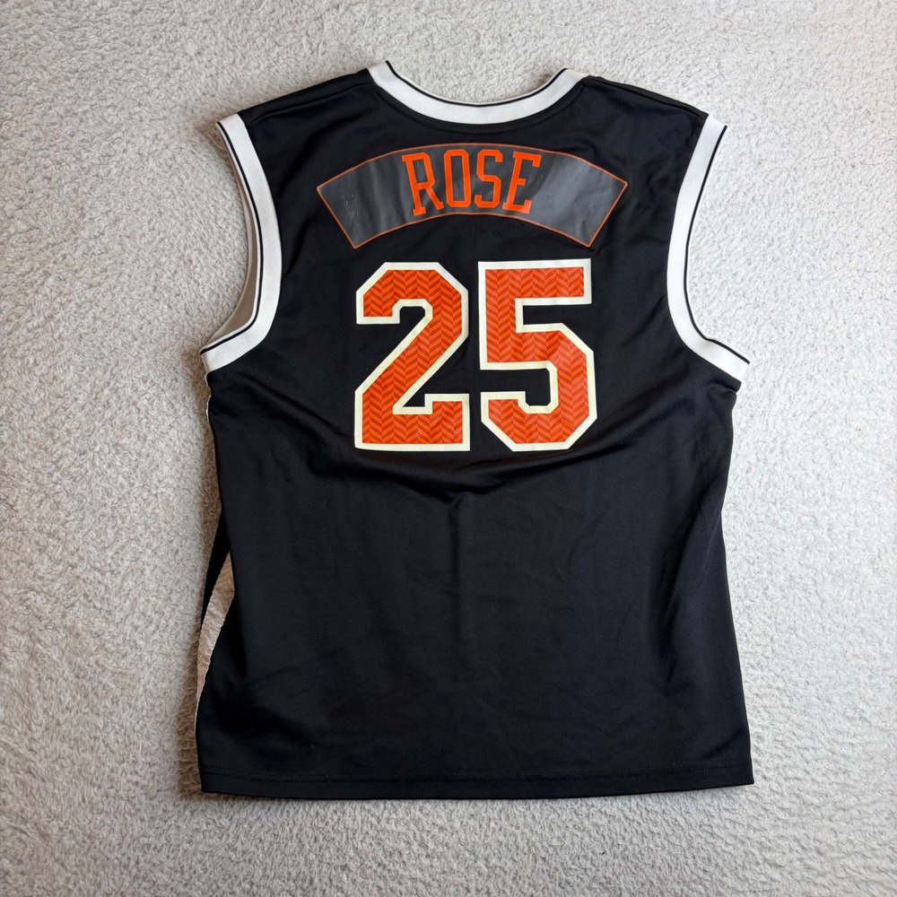 Adidas NBA New York Knicks Derrick Rose 25 Jersey Mens Medium Black 7818A